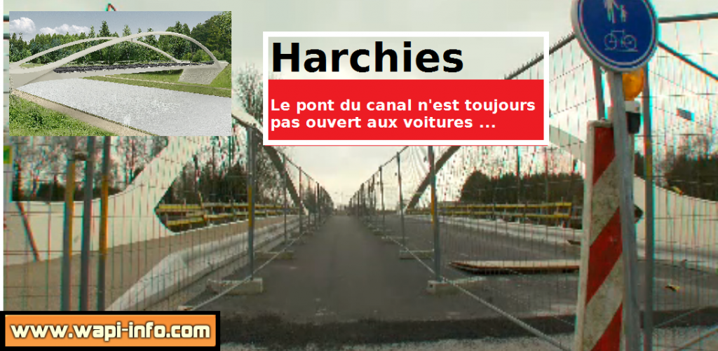Le pont d'Harchies ne peut être traversé que par les cyclistes et les piétons