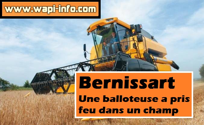 Bernissart batteuse feu