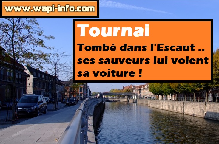 Tournai Escaut vol voiture