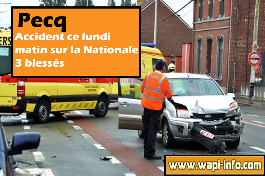 accident nationale pecq 20 juillet