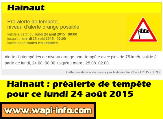hainaut tempete