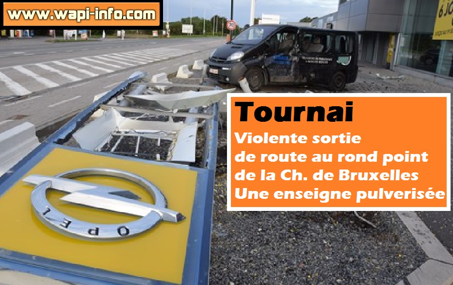 Tournai sortie de route enseigne