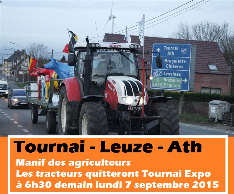 manif agriculteur tournai ath leuze