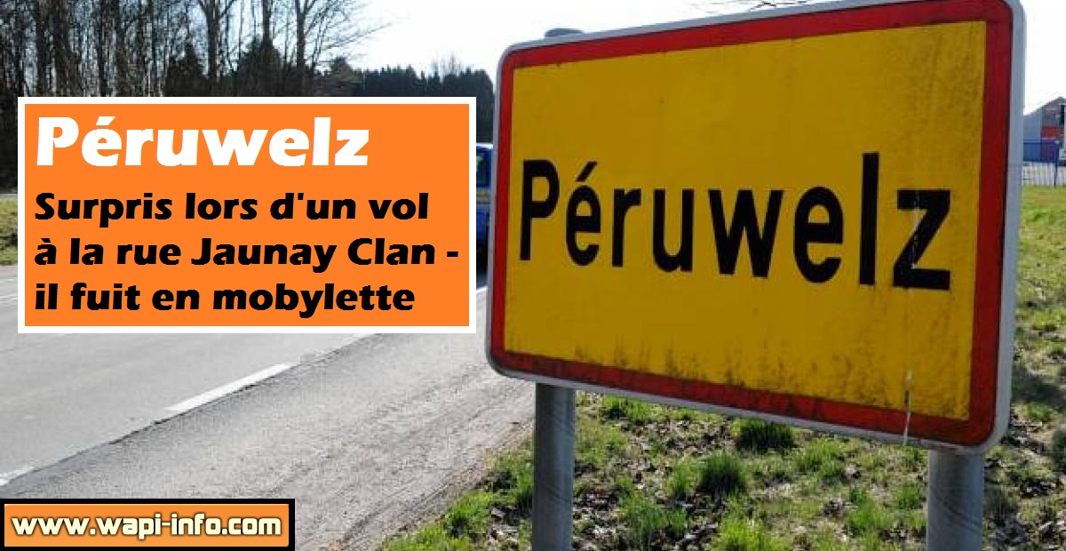 Péruwelz : surpris lors d'un vol à la rue Jaunay Clan - il fuit en mobylette