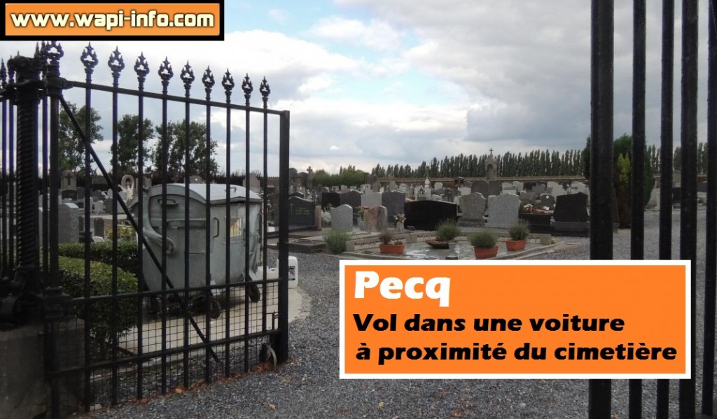 Pecq cimetiere vol voiture