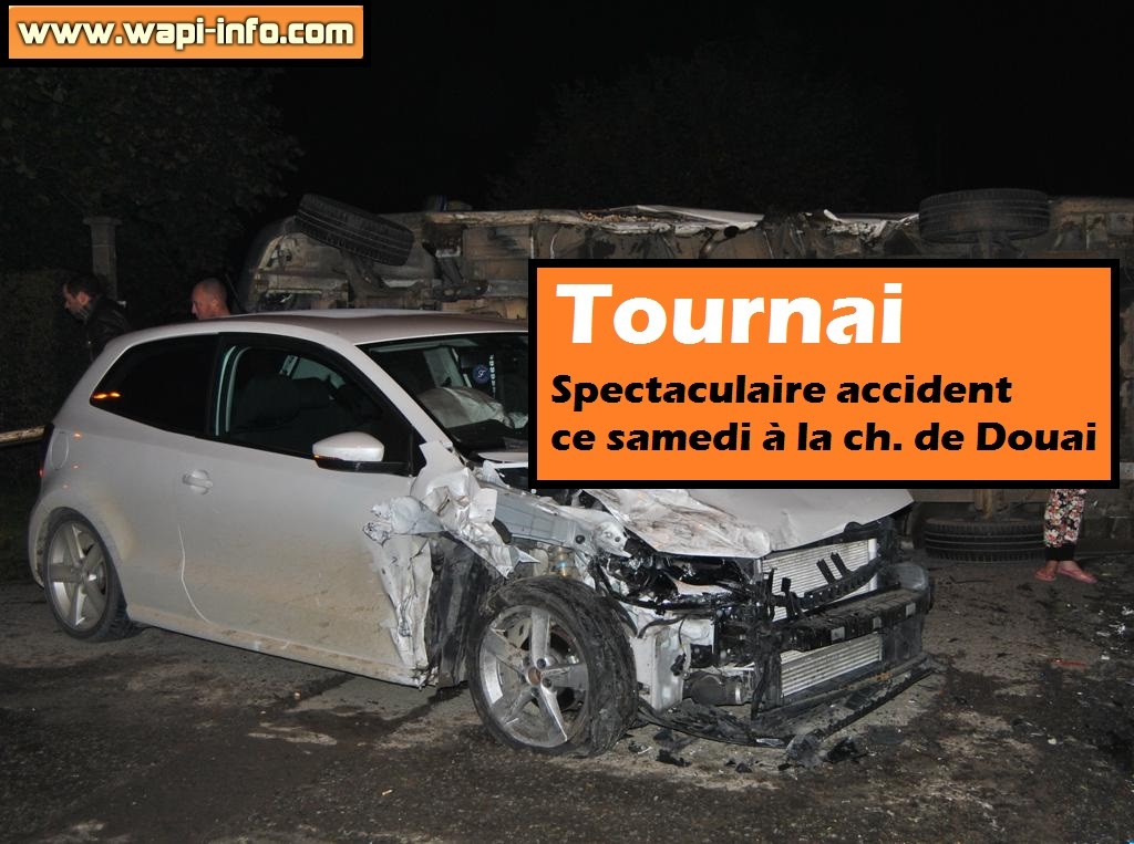 Tournai accident spectaculaire