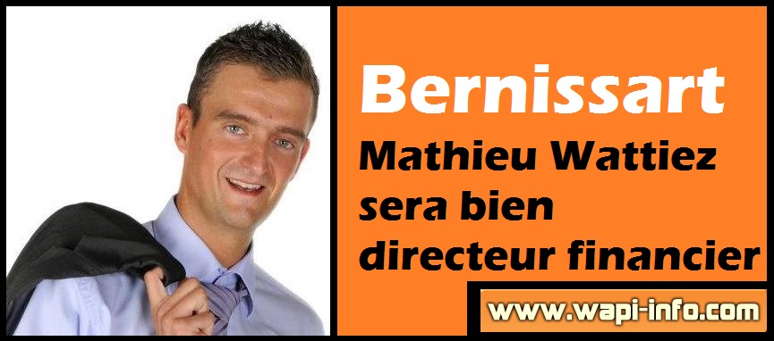 bernissart directeur financier mathieu wattiez