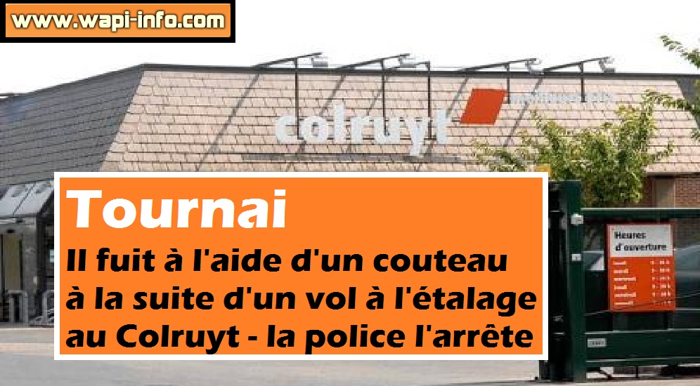 colruyt vol avec couteau