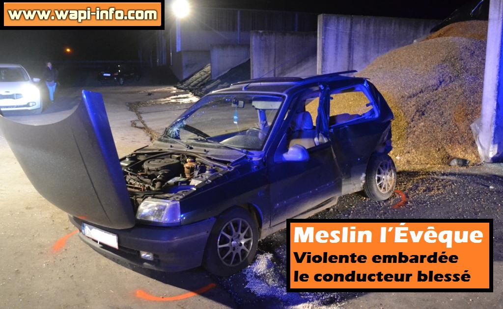 Meslin l’Évêque : violente embardée - un blessé