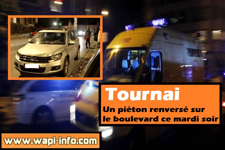 pieton renverse tournai