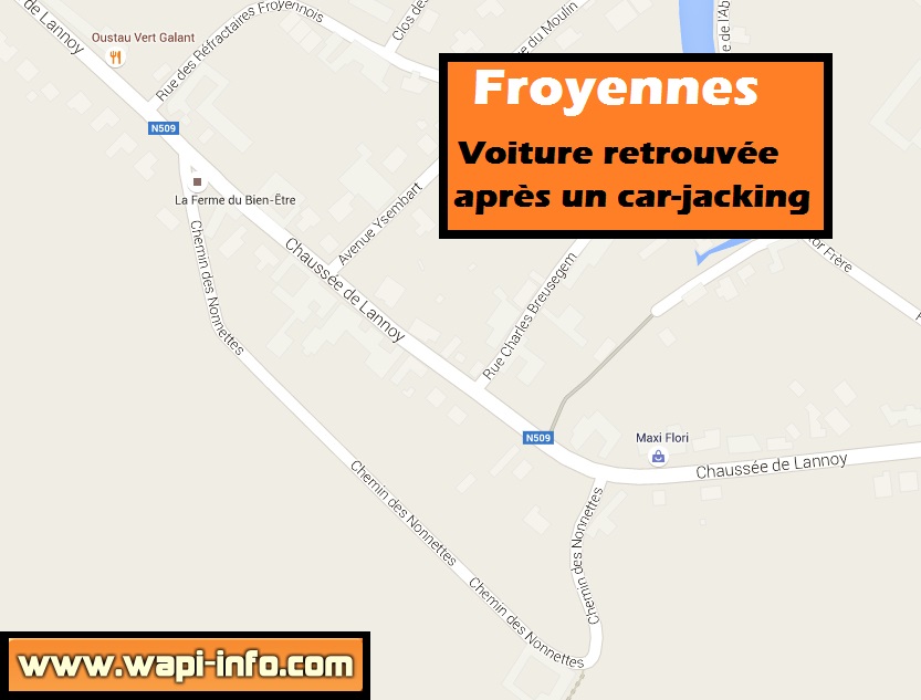 froyennes car jacking voiture retrouvee