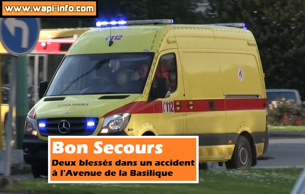 Bon Secours : deux blessés dans un accident à l'avenue de la Basilique