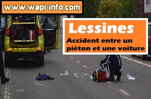 Lessines accident voiture pieton