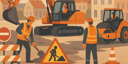 travaux et chantiers de voirie en Wallonie picarde