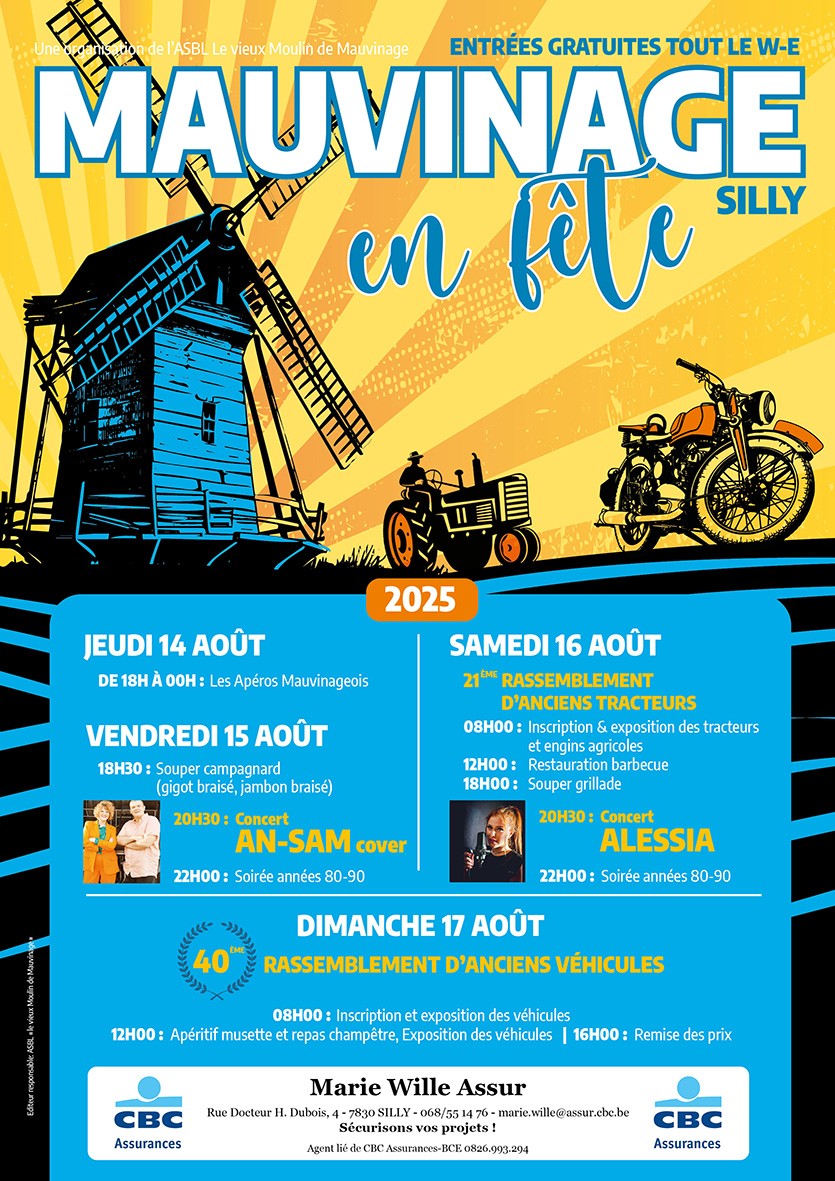 Silly : la Fête du Mauvinage revient du 14 au 17 août avec tracteurs, véhicules anciens et ambiance champêtre