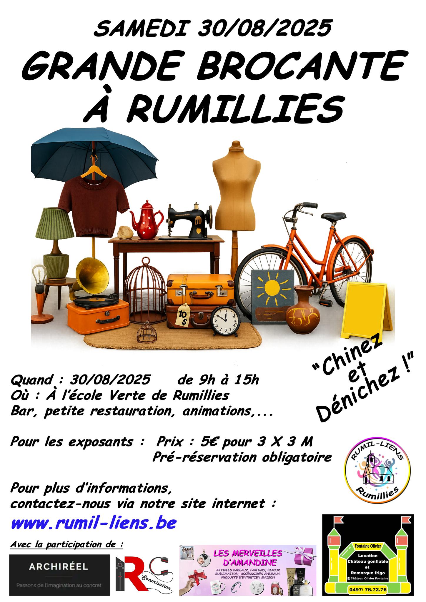 Brocante à Rumillies : rendez-vous à l’École Verte le samedi 30 août 2025