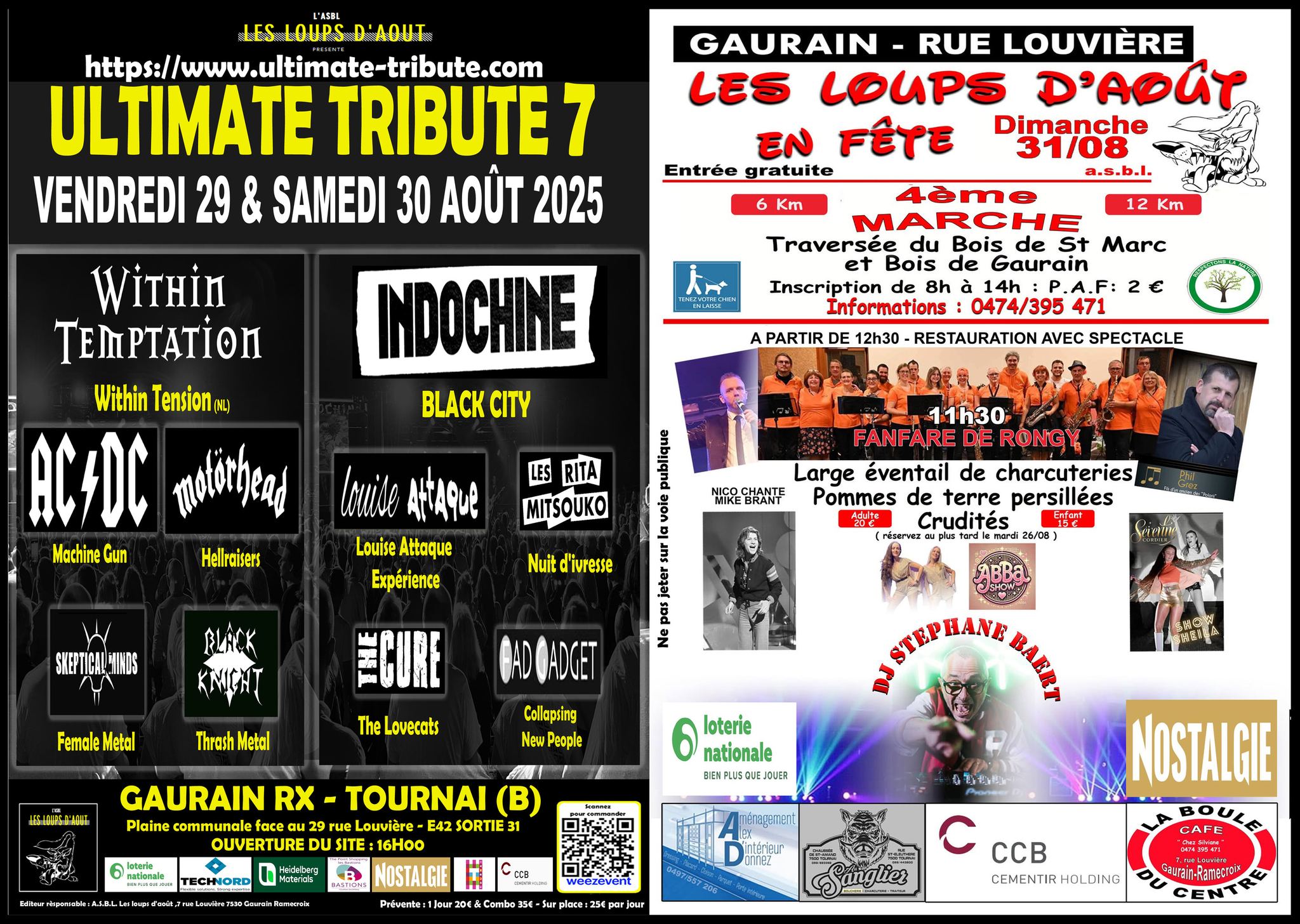 Ultimate Tribute & Loups d’Août en fête : un week-end musical et convivial à Gaurain-Ramecroix