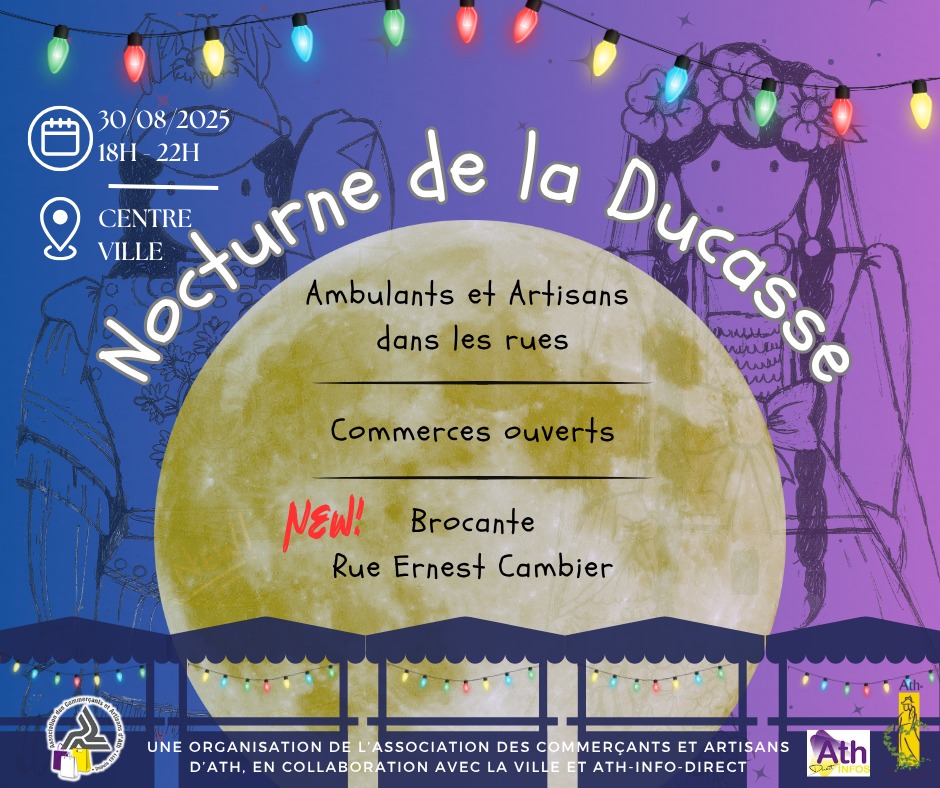 Nocturne de la Ducasse à Ath : commerces ouverts, brocante et ambiance festive en centre-ville