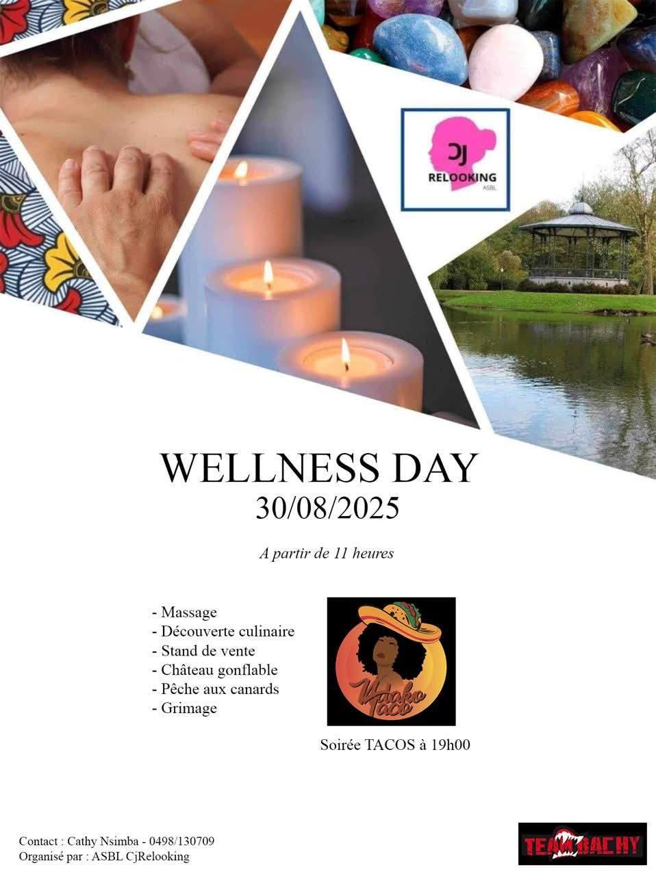 Wellness Day & Afro Tacos à Péruwelz : bien-être et saveurs au parc communal